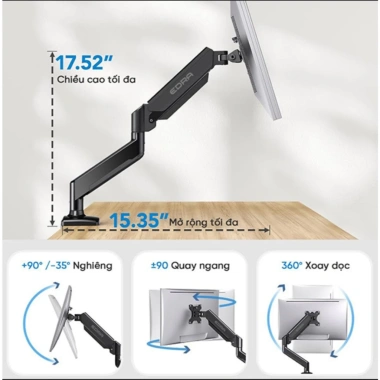 Arm Màn Hình EDRA EMA7.302-7.308 22-34 inch Giá ưu đãi 338.000 bền chắc linh hoạt