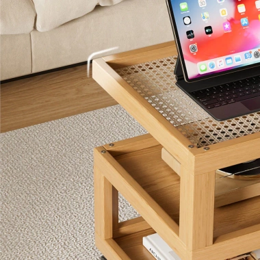 Bàn Cà Phê Di Động Nhật Bản Với Bánh Xe Đa Năng Kệ Phòng Khách Sáng Tạo Thích Hợp Cho Phòng Ngủ Đầu Giường Sofa Bên 8