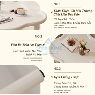 Bàn Trà Mini hiện đại hình cỏ 4 lá - Sang trọng, phù hợp mọi không gian, giá ưu đãi 175.770 6