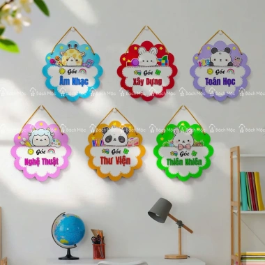 Bảng Gỗ Decor Tên Các Góc Học Tập, Bảng Treo Trang Trí Lớp Học, Mầm Non - Bách Mộc ||| Bảng Gỗ Decor Tên Các Góc Học Tập, Bảng Treo Trang Trí Lớp Học, Mầm Non - Bách Mộc |||