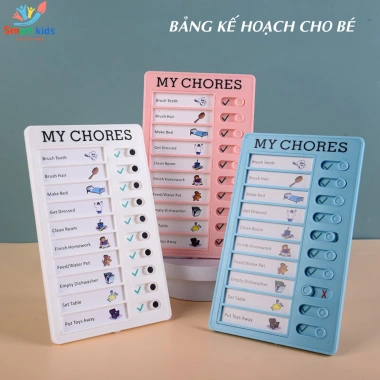 Bảng Kế Hoạch Checklist Cho Bé SmartKids - Bảng Todolist Lập Kế Hoạch, Theo Dõi Công Việc Hàng Ngày Trẻ Em và Người