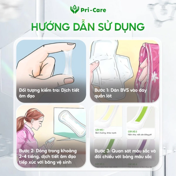 Hình ảnh sản phẩm Băng vệ sinh Pri - Care kiểm tra pH phụ khoa an toàn, theo dõi sức khỏe, mỏng nhẹ, giá 95k