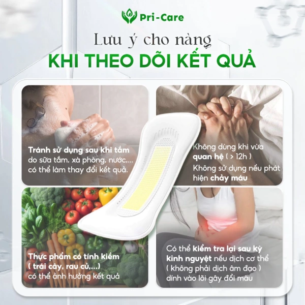 Hình ảnh sản phẩm Băng vệ sinh Pri - Care kiểm tra pH phụ khoa an toàn, theo dõi sức khỏe, mỏng nhẹ, giá 95k