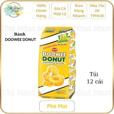 Bánh Donut Doowee Nhiều Vị_[Hỗn Hợp/Phô Mai/Socola/Sữa/Cam/Dâu] Túi 12 cái x 29gr. Thị Mint Mart. 4