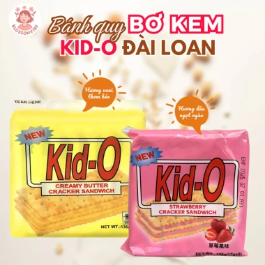 Bánh Quy Bơ Kem Kid-O Đài Loan 136g - Kem Dày Vị Vani Dâu Ngọt Giòn Tiện Lợi Giá 85k 6 Bánh Quy Bơ Kem Kid-O Đài Loan 136g - Kem Dày Vị Vani Dâu Ngọt Giòn Tiện Lợi Giá 85k 6