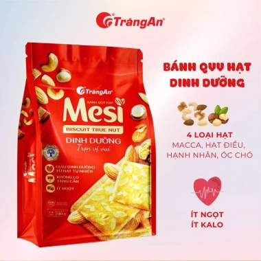 Bánh Quy Hạt Dinh Dưỡng Mesi True Nut Giảm Giá - Hộp 320g & Túi 240g - Tràng An