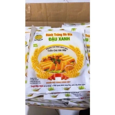 Bánh tráng bò bía cuốn chả giò, bánh đậu xanh trắng đặc biệt 30 lá - Giá 44.900 3