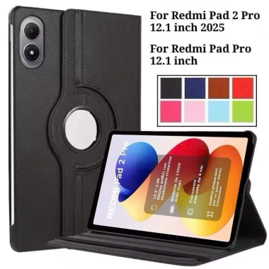 Bao da cho Xiaomi Redmi Pad 2 pro 12.1 inch 2.025 Xoay 360 độ da siêu đẹp (màu đen) 3