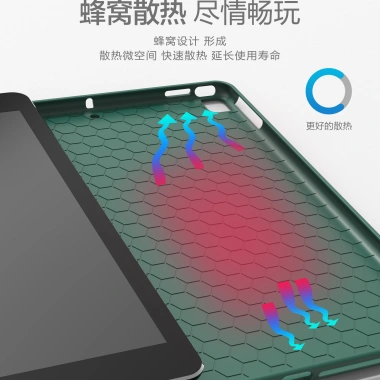 Bao da iPad Pro 11‑inch M4 2024 KAKU TPU – Bảo vệ, chống nóng, có khay bút Viền dài 1 mm bảo vệ góc cạnh, lỗ cắt chuẩn cho camera, loa, cổng sạc.