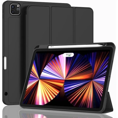 Bao da iPad Pro 13 inch M4 2024 – Smart Cover nam châm, khay bút Ba nam châm tích hợp giữ nắp luôn dính chặt, không lo nắp lỏng khi mở hay cuộn.