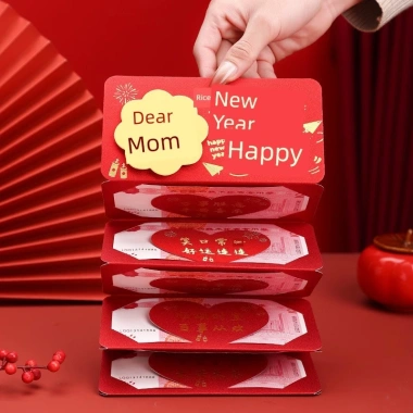 bao lì xì tết 2.026 Sáng tạo gấp nhiều thẻ chúc mừng năm mới gấp lợi nhuận phong bao lì xì năm mới cho ông bà, cha mẹ, con trai 3