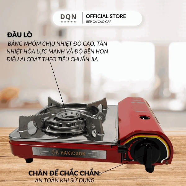 Hình ảnh sản phẩm Bếp Gas Mini Du Lịch Hakicook Inox, Tiết Kiệm, Giá Rẻ, Bảo Hành 12 Tháng