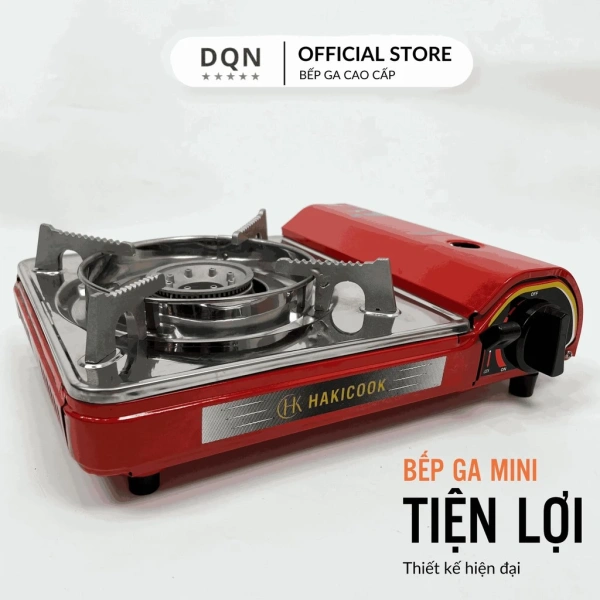 Hình ảnh sản phẩm Bếp Gas Mini Du Lịch Hakicook Inox, Tiết Kiệm, Giá Rẻ, Bảo Hành 12 Tháng