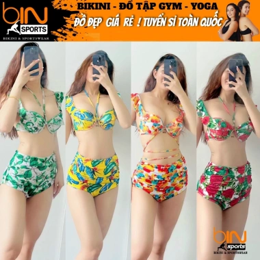 Bikini Hai Mảnh Aó Cánh Tiên Nâng Ngực Họa Tiết Hoa Lá Nhiều Màu Freesize – Giá chỉ 159.000₫