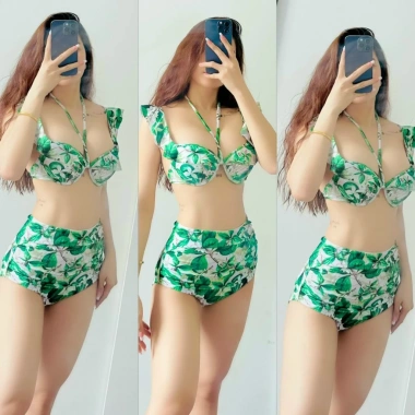 Bikini Hai Mảnh Aó Cánh Tiên Nâng Ngực Họa Tiết Hoa Lá Nhiều Màu Freesize – Giá chỉ 159.000₫
