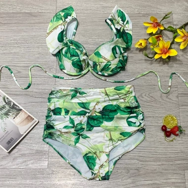 Bikini Hai Mảnh Aó Cánh Tiên Nâng Ngực Họa Tiết Hoa Lá Nhiều Màu Freesize – Giá chỉ 159.000₫