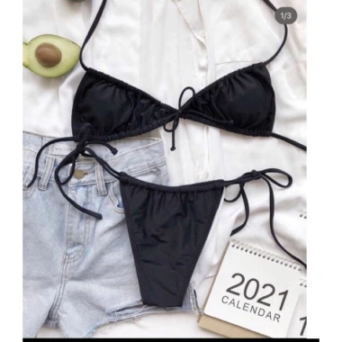 Bikini Nữ 2 Mảnh Quần Kiểu Dáng Nhỏ Áo Rút Dây Xinh Xắn Giá 18.896 VND