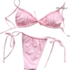 Bikini Nữ 2 Mảnh Quần Kiểu Dáng Nhỏ Áo Rút Dây Xinh Xắn Giá 18.896 VND 8