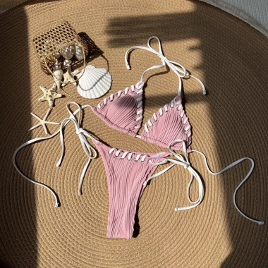 Bikini Tam Giác Chất Gân Luồn Dây Mẫu Mới Giá Rẻ Chỉ 215k - Siêu Đẹp Nhiều Màu