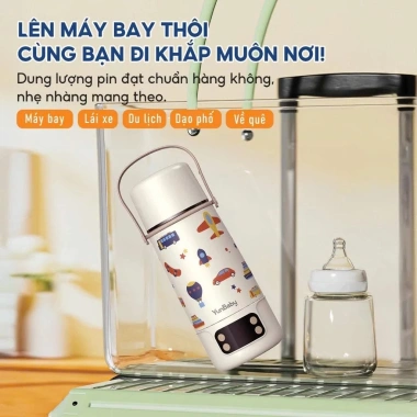 Bình đun nước pha sữa cầm tay di động F12Y YunBaby, đun sôi 100 độ nhỏ gọn, tiện lợi, dễ dàng mang theo - BH 3 năm 3