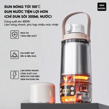 Bình đun nước pha sữa cầm tay di động F12Y YunBaby, đun sôi 100 độ nhỏ gọn, tiện lợi, dễ dàng mang theo - BH 3 năm 7