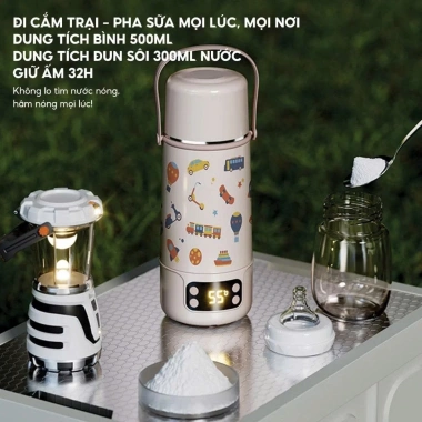 Bình đun nước pha sữa cầm tay di động F12Y YunBaby, đun sôi 100 độ nhỏ gọn, tiện lợi, dễ dàng mang theo - BH 3 năm 9