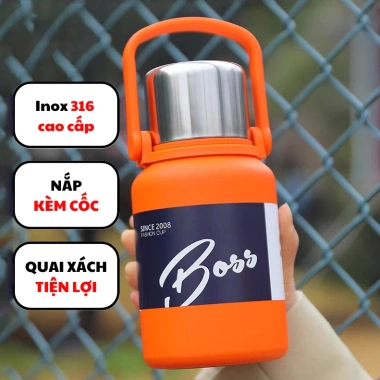 Bình Giữ Nhiệt Boss 1000ml Inox 316 Cao Cấp - Giữ Nhiệt 12 Tiếng - Giá Shock 165k