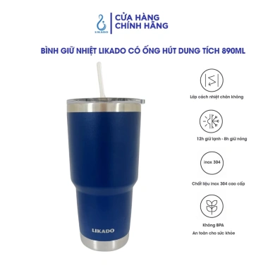 Bình giữ nhiệt Likado inox 304 cao cấp 890ml giá rẻ chỉ 289k