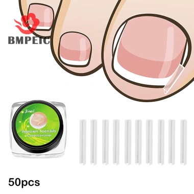 Bmpeic 50 Cái Dụng cụ chỉnh sửa móng chân mọc ngược Ngón chân Điều trị móng tay Miếng dán đàn hồi Miếng dán thẳng Kẹp Nẹp Dụng cụ làm móng chân mới 10
