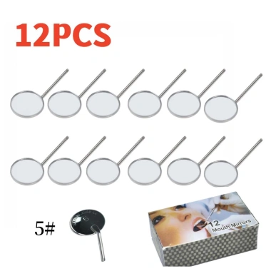 Bộ 12 Gương Nha Khoa 5# Chống Sương Mù - Thép Không Gỉ, Giá Ưu Đãi 107.941 VND