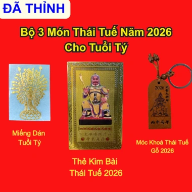 Bộ 3 Món Thái Tuế 2.026 Cho Người Tuổi Tý,Sửu,Mão,Ngọ,Dậu - Thái Tuế 2.026 - 12 Con Giáp