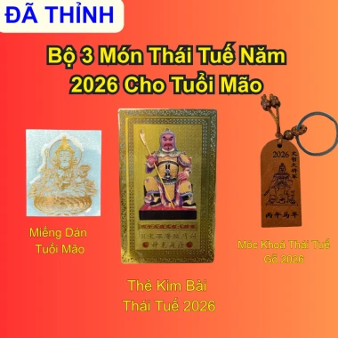 Bộ 3 Món Thái Tuế 2.026 Cho Người Tuổi Tý,Sửu,Mão,Ngọ,Dậu - Thái Tuế 2.026 - 12 Con Giáp