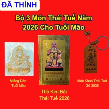 Bộ 3 Món Thái Tuế 2.026 Cho Người Tuổi Tý,Sửu,Mão,Ngọ,Dậu - Thái Tuế 2.026 - 12 Con Giáp