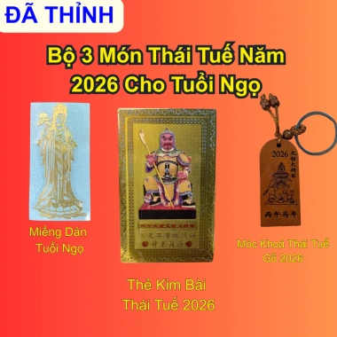 Bộ 3 Món Thái Tuế 2.026 Cho Người Tuổi Tý,Sửu,Mão,Ngọ,Dậu - Thái Tuế 2.026 - 12 Con Giáp