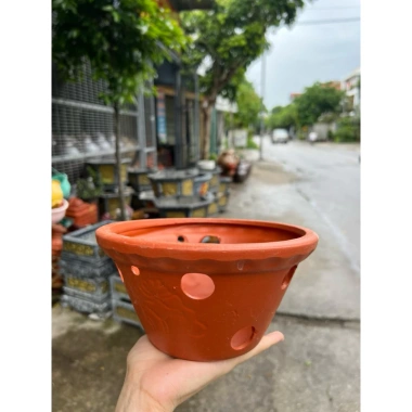 Bộ 5 chậu đất nung trồng lan 19-24cm kèm móc treo 80cm - Giá chỉ 40.000đ 8