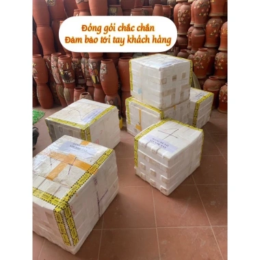 Bộ 5 chậu đất nung trồng lan 19-24cm kèm móc treo 80cm - Giá chỉ 40.000đ 9