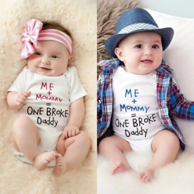 Bộ áo liền quần trẻ sơ sinh bé trai bé gái cổ điển có sức hấp dẫn * *