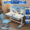 Bộ Bàn Học Thông Minh E09 Chống Cận, Gù Cho Bé - Điều Chỉnh Độ Cao, Giá Sách Đựng Đồ 2