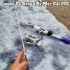 Bộ Combo Cần Câu Lure UL Hoàng Đế Trắng + Máy Đứng GA1.000 Bạch Kim TF - Giá Rẻ