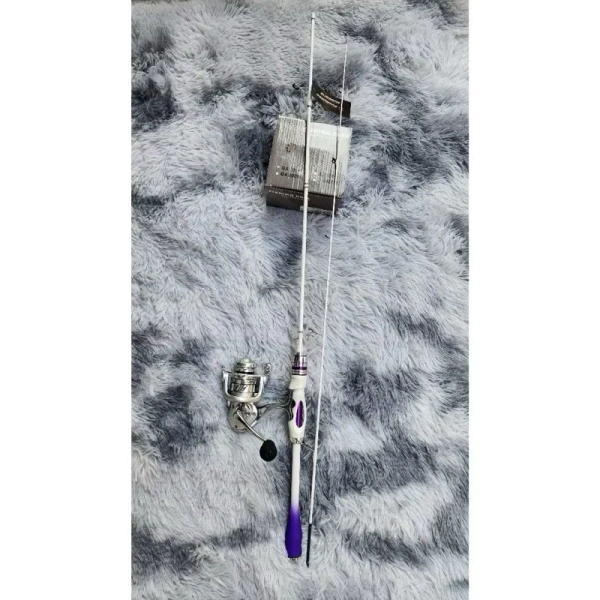 Hình ảnh sản phẩm Bộ Combo Cần Câu Lure UL Hoàng Đế Trắng + Máy Đứng GA1.000 Bạch Kim TF - Giá Rẻ
