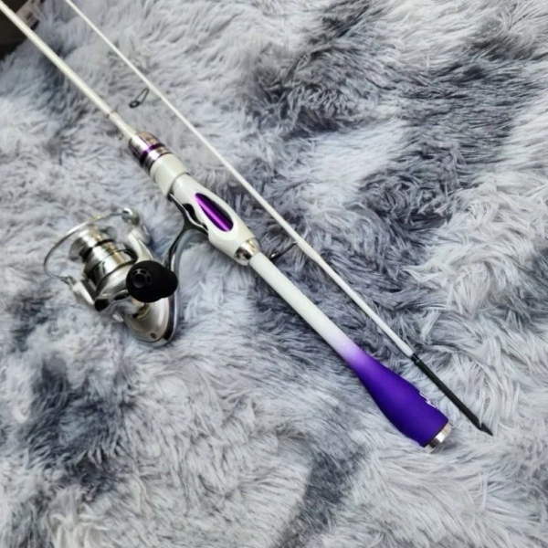 Hình ảnh sản phẩm Bộ Combo Cần Câu Lure UL Hoàng Đế Trắng + Máy Đứng GA1.000 Bạch Kim TF - Giá Rẻ