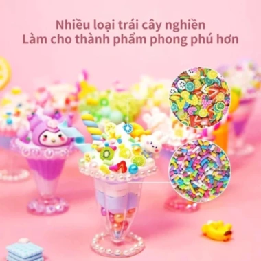 Bộ Đồ Chơi DIY Kem Mini An Toàn Cho Trẻ - Tự Làm Phụ Kiện Sáng Tạo Giá Tốt 64k 3