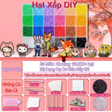 ?【Bộ Đồ Chơi】Xếp Hạt Sáng Tạo DIY Cho Trẻ Em 【Mẫu Mới Thông Minh】| Bao Gồm Hạt Nhiều Màu + Dụng Cụ + Bàn Ủi An Toà 6
