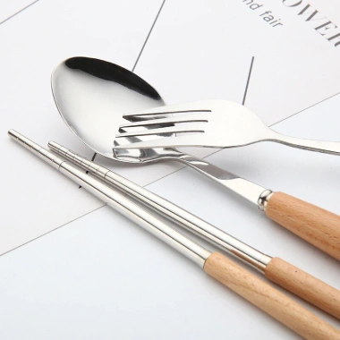 Bộ đũa thìa CAPUUFAM, hộp đựng cá nhân gỗ cao, phù hợp văn phòng và đi du lịch, chỉ 28.000₫ 8