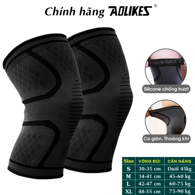 Bó gối thể thao AOLIKES lò xo bảo vệ khớp chơi bóng đá, bóng chuyền, gym chỉ 84000đ 3