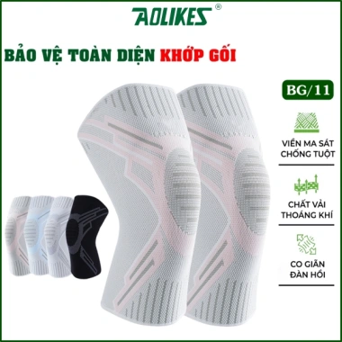 Bó gối thể thao AOLIKES lò xo bảo vệ khớp chơi bóng đá, bóng chuyền, gym chỉ 84000đ 4