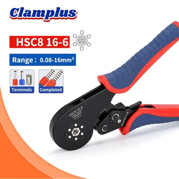 Hình ảnh sản phẩm Bộ kìm bấm cos đa năng HSC8 16-6A kèm 1.200 đầu cos 0.08-16mm² - Giá chỉ 100.000