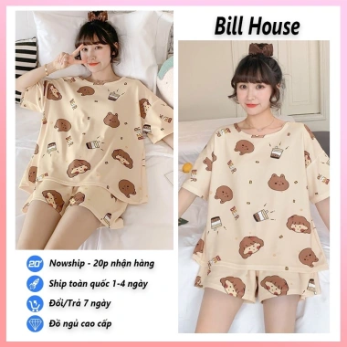 Bộ Mặc Nhà Nữ Mùa Hè Bigsize Cotton - Đồ Bộ Nữ Gemmy Coco In Chữ Giá Cực Sốc 79k
