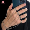 Bộ Nhẫn / Nhẫn Hở Dạng Dây Xích Hình Học Phong Cách Punk Cá Tính Cho Nam / Nữ 2