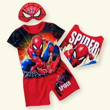 Bộ Quần Áo Bé Trai Spiderman Xanh Xuân Hè 2024 KUMAKO Giá Rẻ 131k